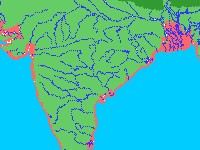 niedrige Küstengebiete Indien Bangladesh