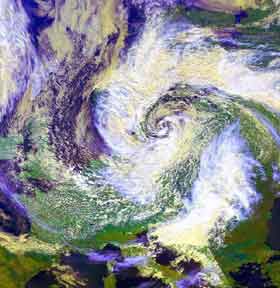 satellite view of strong cyclone