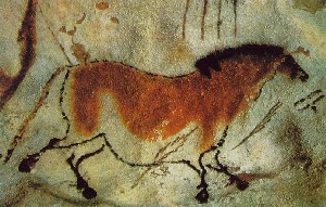 cave painting of a wild horse