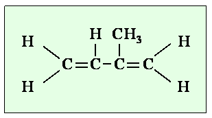chemische Struktur von Isopren