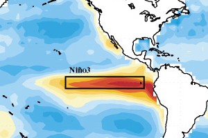 El Nino sea surface temperature anomaly