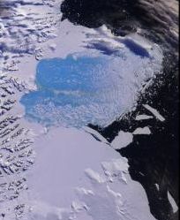 Eisschelf an der Spitze der antarktischen Halbinsel