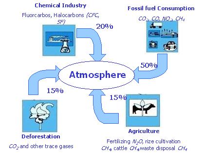 human contributions to greenhouse gas levels