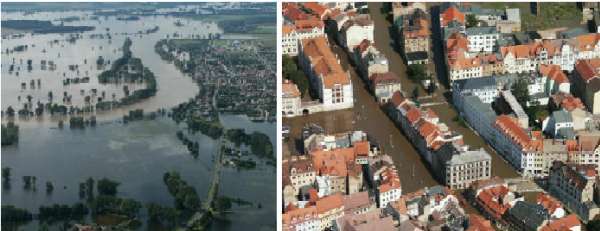 Flut im Elbe-Ester-Land und Meissen