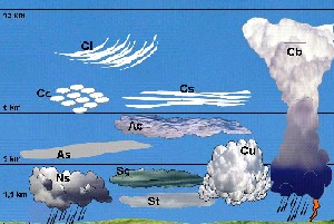 Wolkentypen in der Troposphre