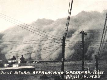 tempête de sable en 1935 au Texas