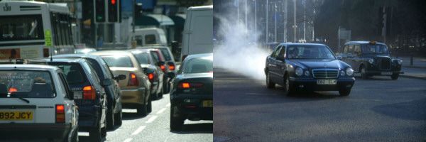 Luftverschmutzung durch Stadtverkehr