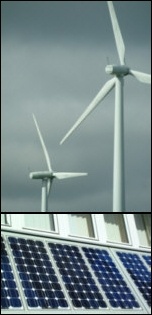 Windturbinen und Solarstrom