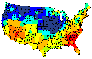 Niederschlag USA 1993