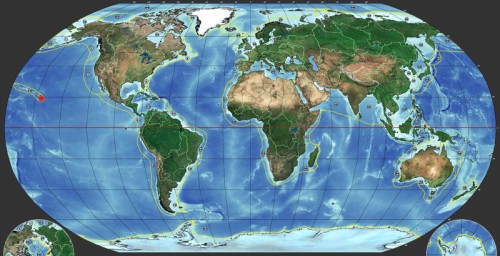 Weltkarte mariner Vegetation