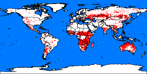 Brandherde rund um die Welt in 2000