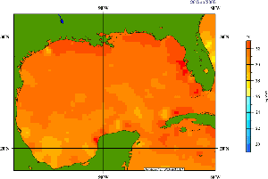 Meeresoberflächentemperatur Katrina