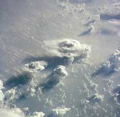 cumulonimbus clouds from space